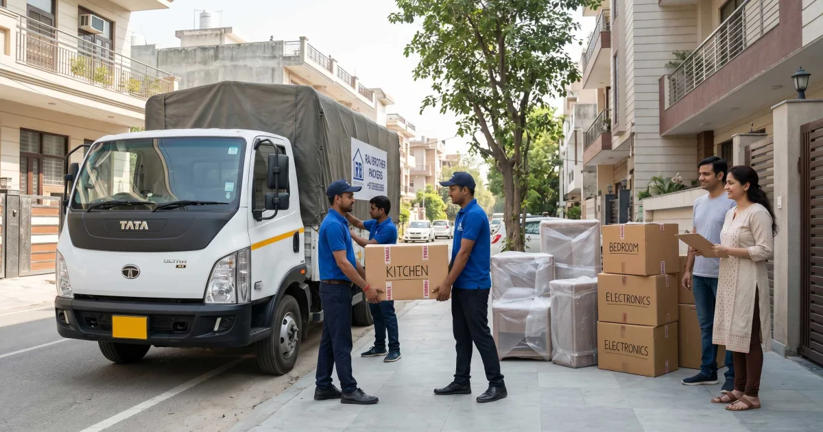 professional packers and movers loading household goods safely